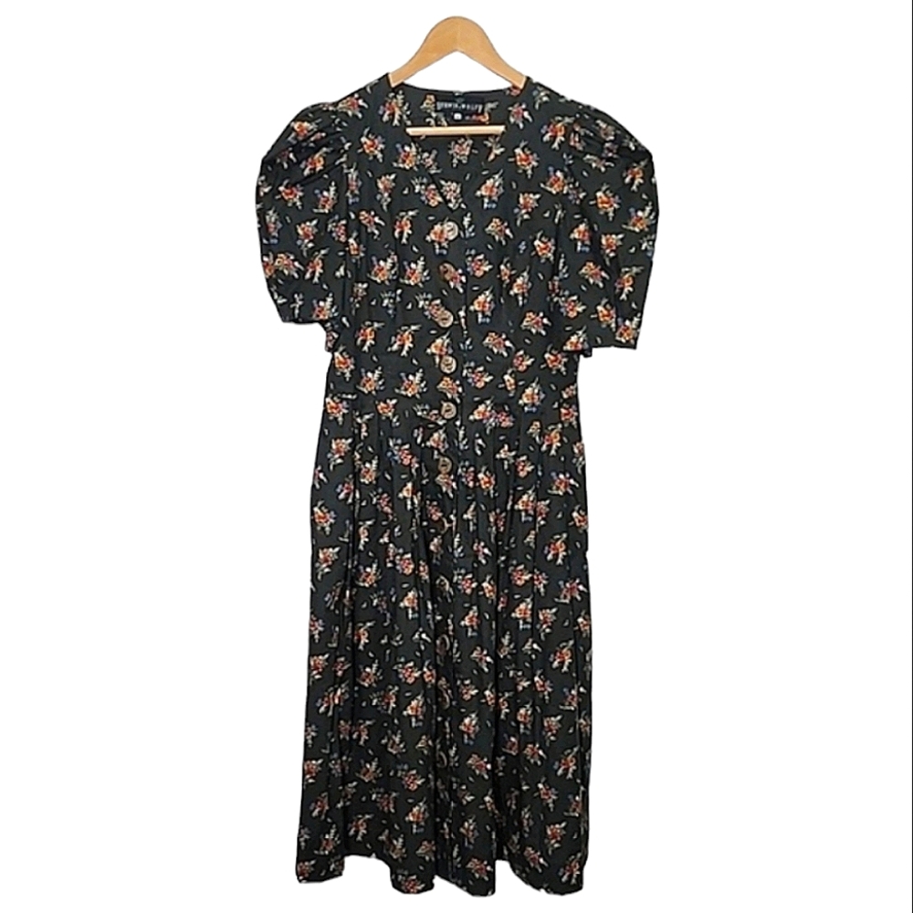 Berwin and Wolf vintage cottage core olive green dress size 40 (vintage size)